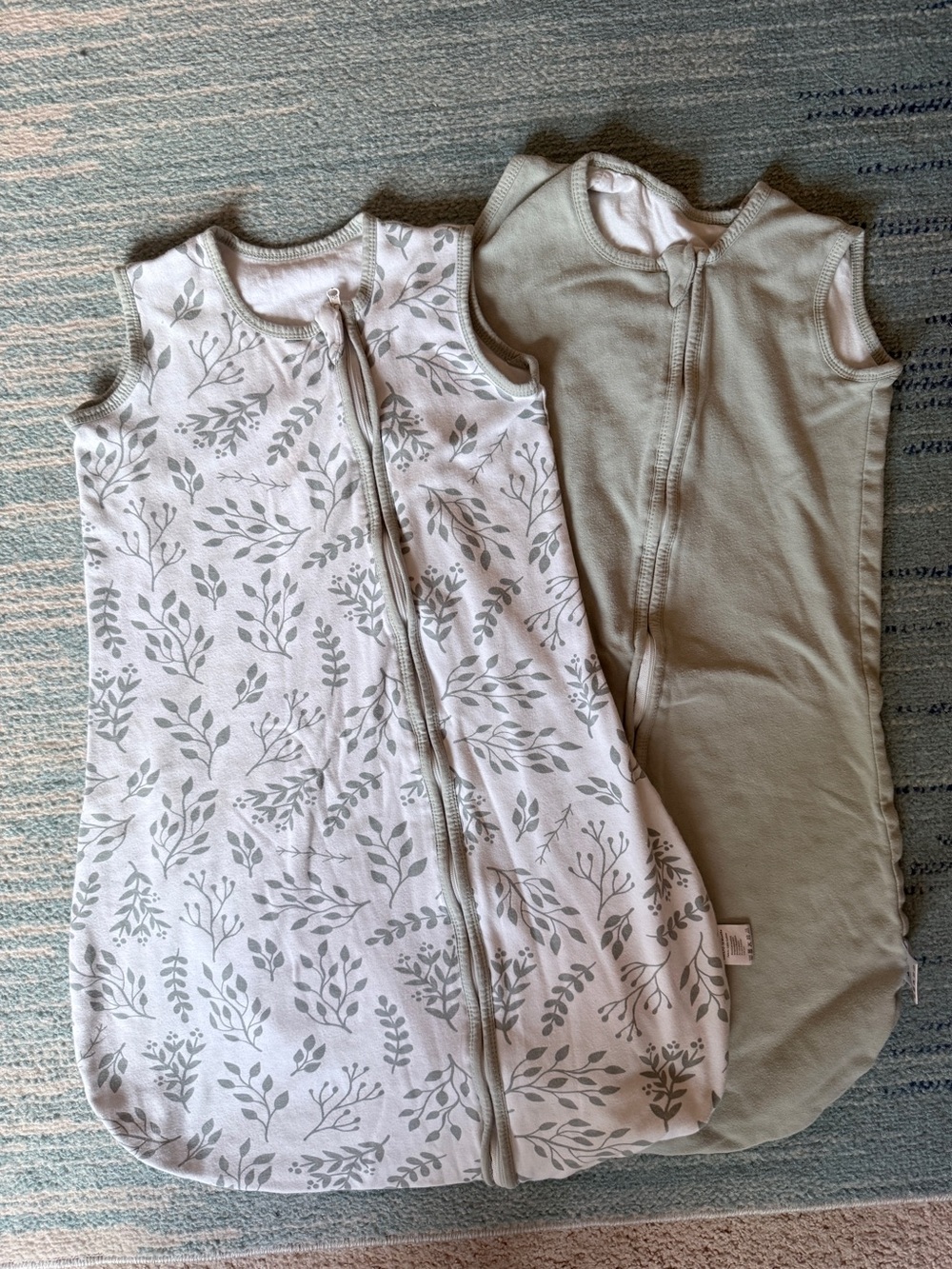 Baby Sleep Sack Pajama Set in Sage - Soft Zippered Sleepsacks